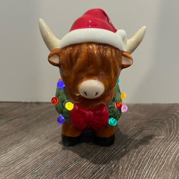 Hobby Lobby Other - Super Cute Ceramic Light Up Highland Cow- NWT